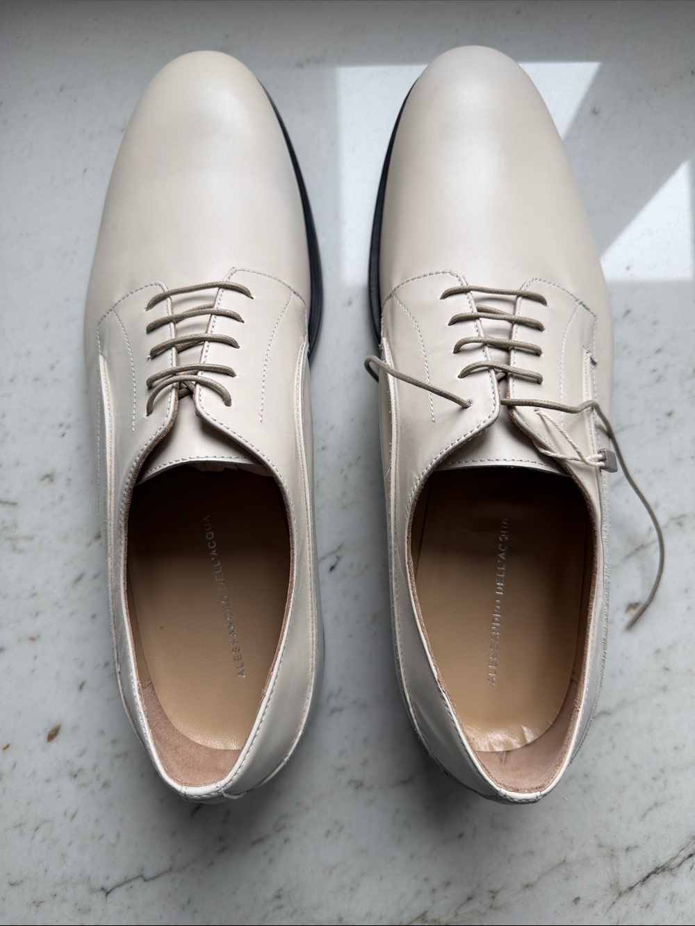 Alessandro Dell’Acqua Italian Leather Dress Shoes – Size 45 – New in Box